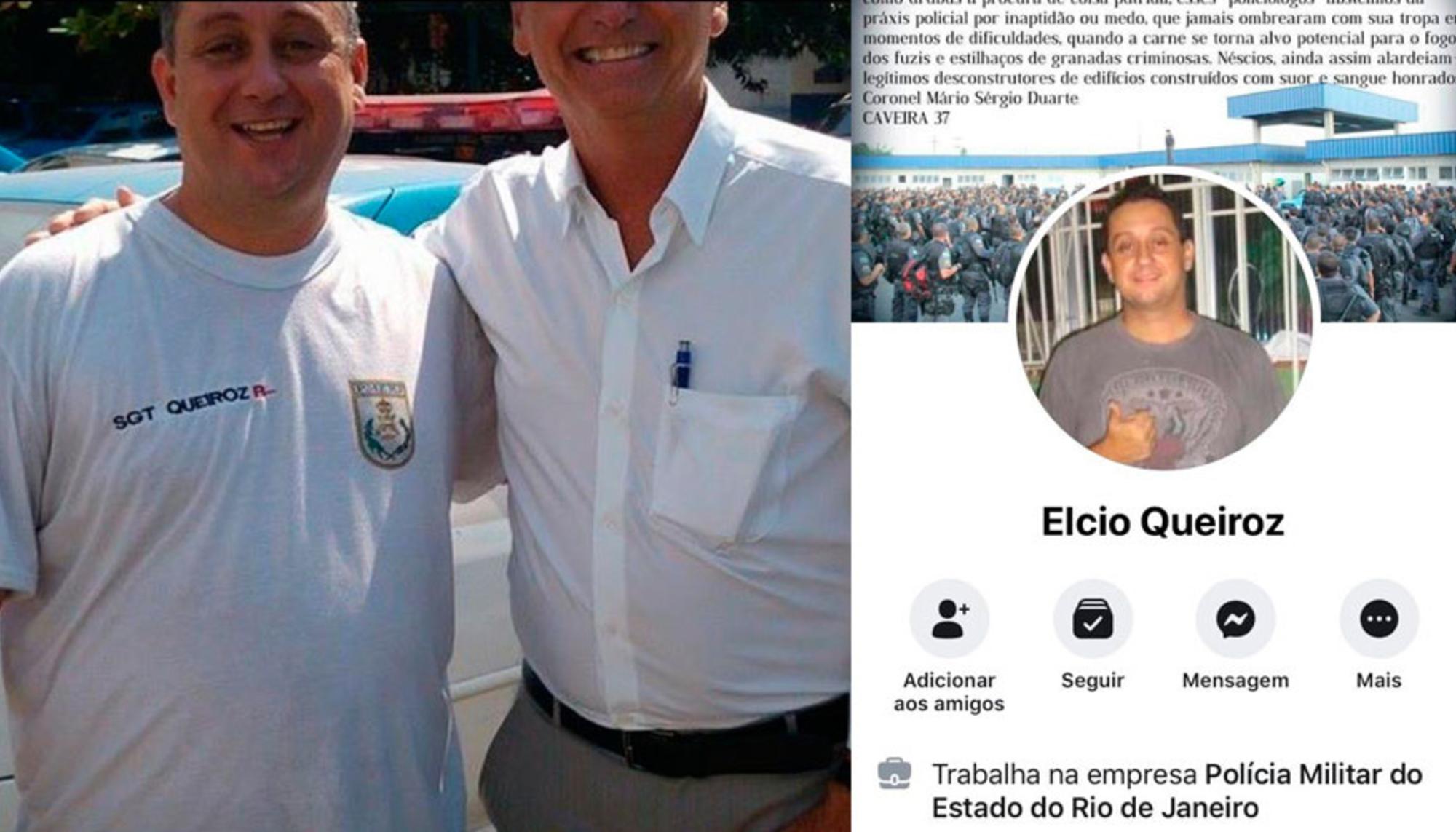 Foto de Élcio Vieira de Queiroz y Jair Bolsonaro